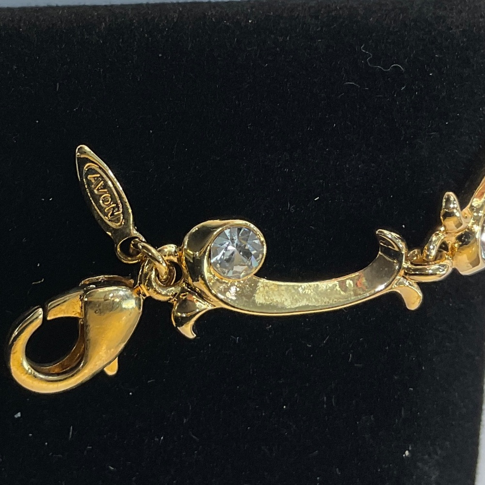 Avon Vine Anklet Bracelet – Gold Tone Rhinestone - Picture 2 of 8
